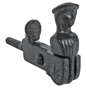 Arrêt tête bergère à visser noir + butée 153mm